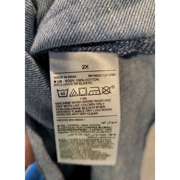 New Old Navy Lightweight Denim Sleeveless Minimalist Midi Dress Sz 2X - Picture 8 of 8